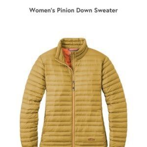 Stio women's pinion down sweater in gold grass in size Small